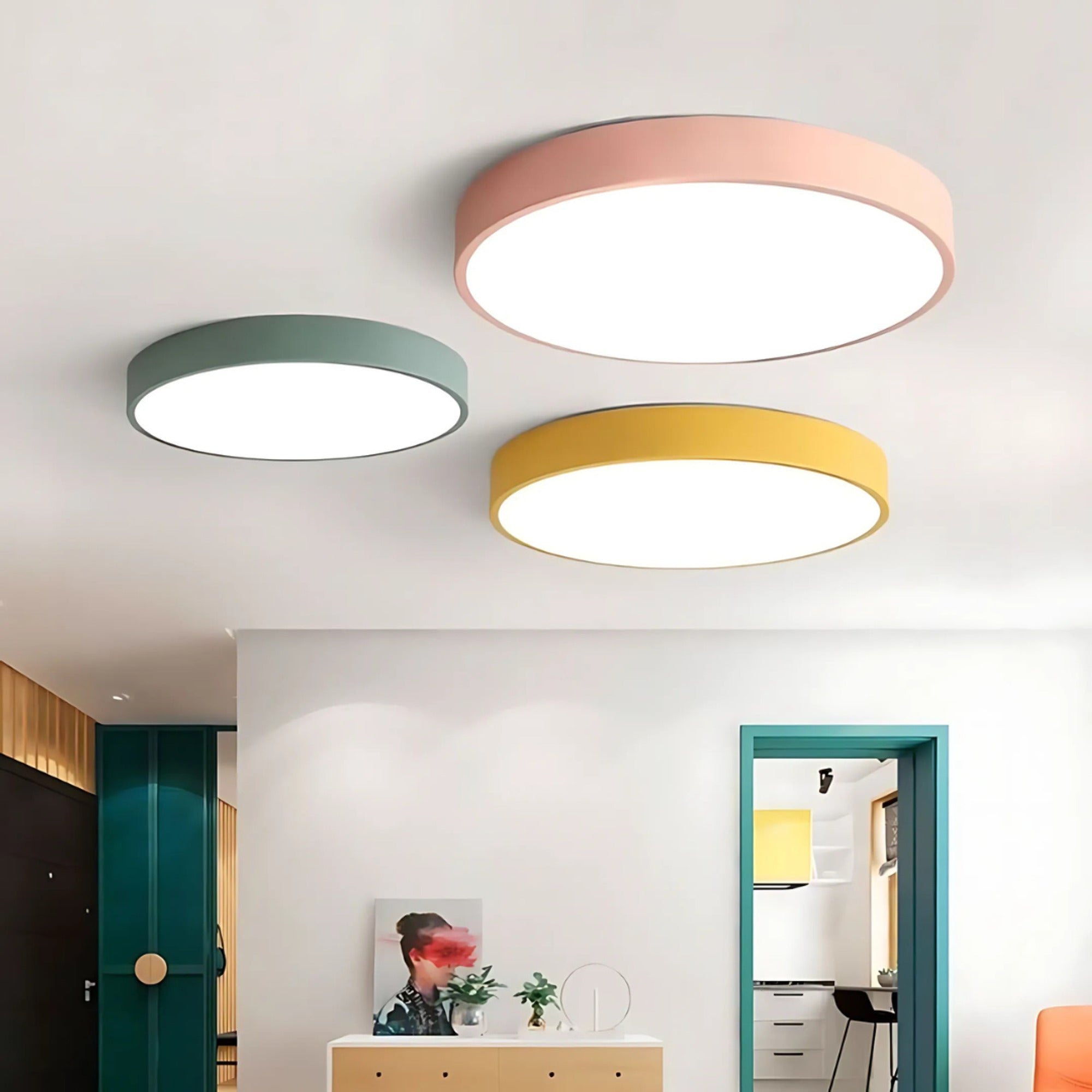 Ceiling Light LED With Wood Lamp In Warm - Image 2