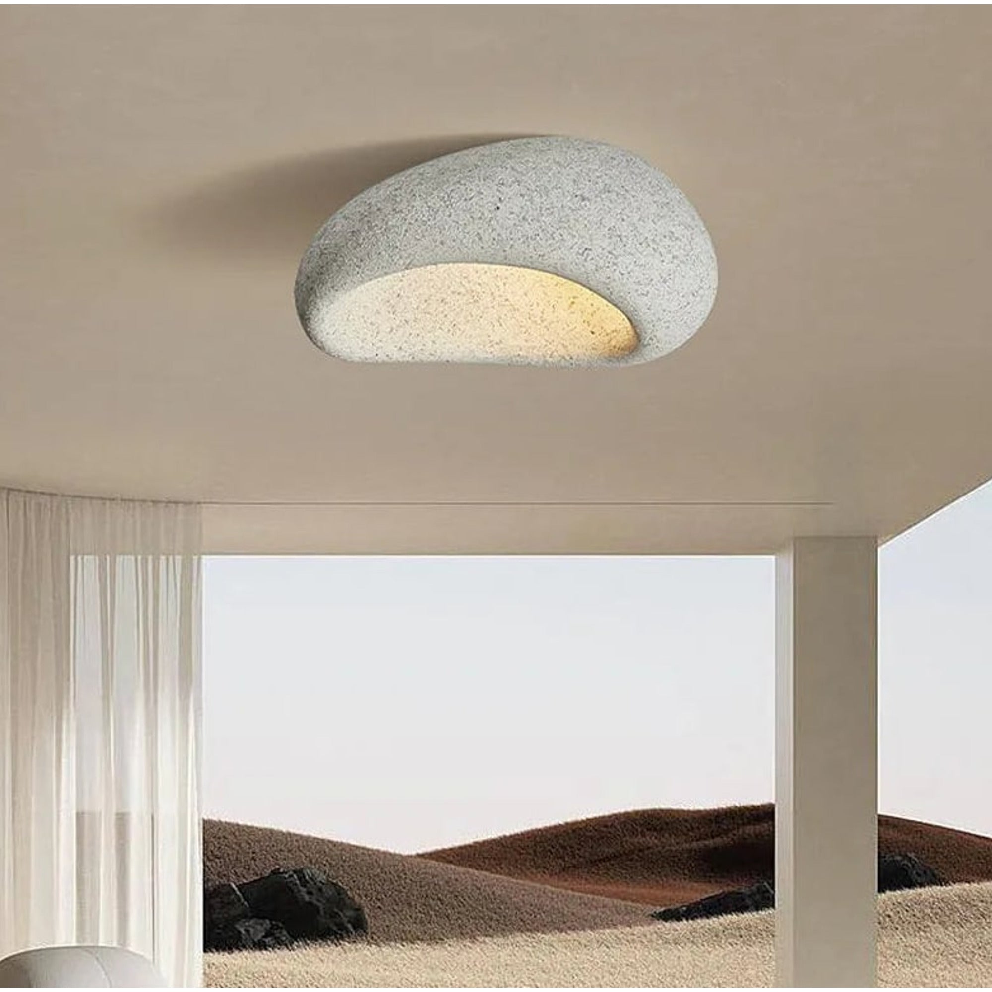 Ceiling Light Round Wabi Sabi Metal LED - Image 14