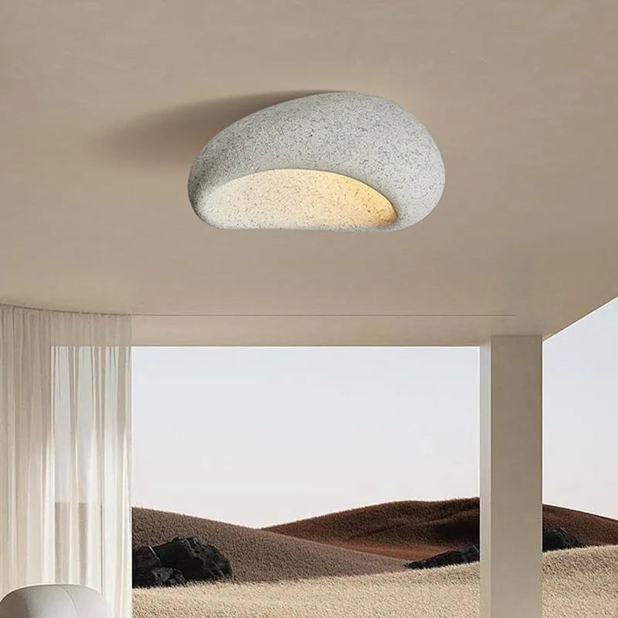 Ceiling Light Round Wabi Sabi Metal LED - Image 2