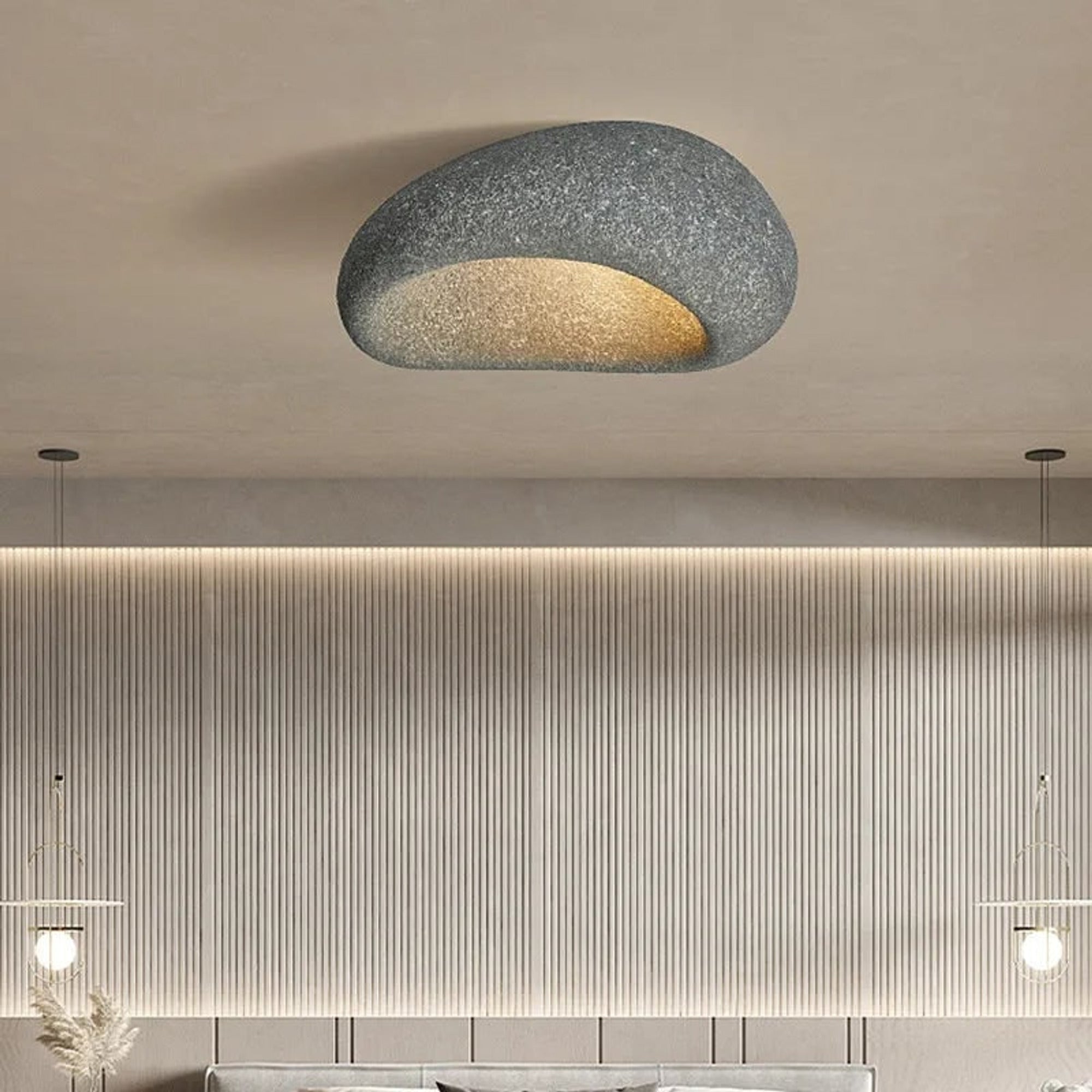 Ceiling Light Round Wabi Sabi Metal LED - Image 3