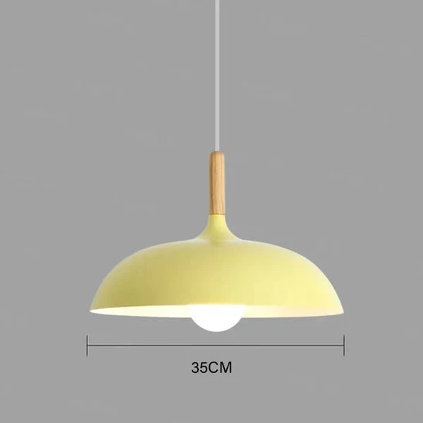 Ceiling Pendant Light Modern Scandinavian Oak Iron Adjustable - Image 3