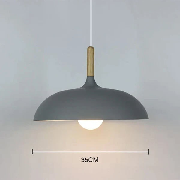 Ceiling Pendant Light Modern Scandinavian Oak Iron Adjustable - Image 4