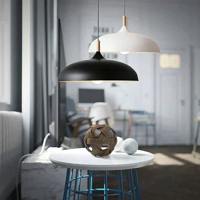 Ceiling Pendant Light Modern Scandinavian Oak Iron Adjustable - Image 8