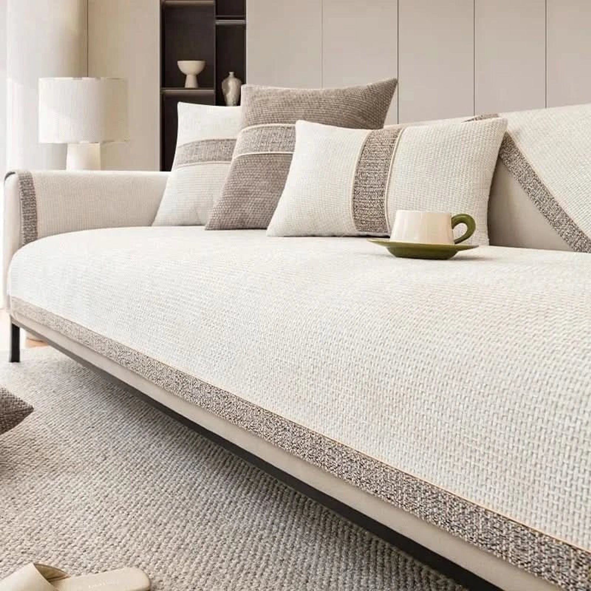 Chenille Non-Slip Sofa Cover With Liquid Barrier - Image 1