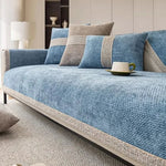 Chenille Non-Slip Sofa Cover With Liquid Barrier - Image 4