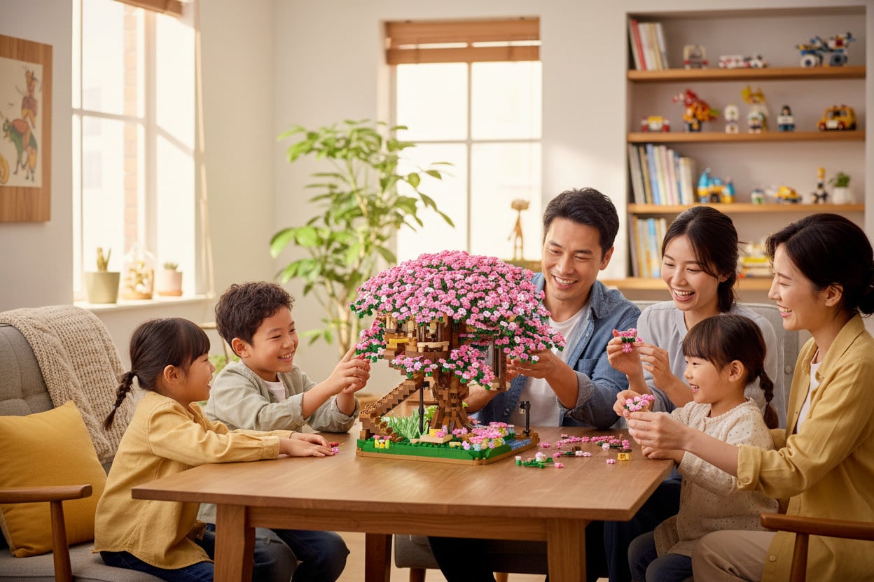 Cherry Blossom Building Blocks Tree House 2138-Piece Set For Kids And Collectors - Image 4