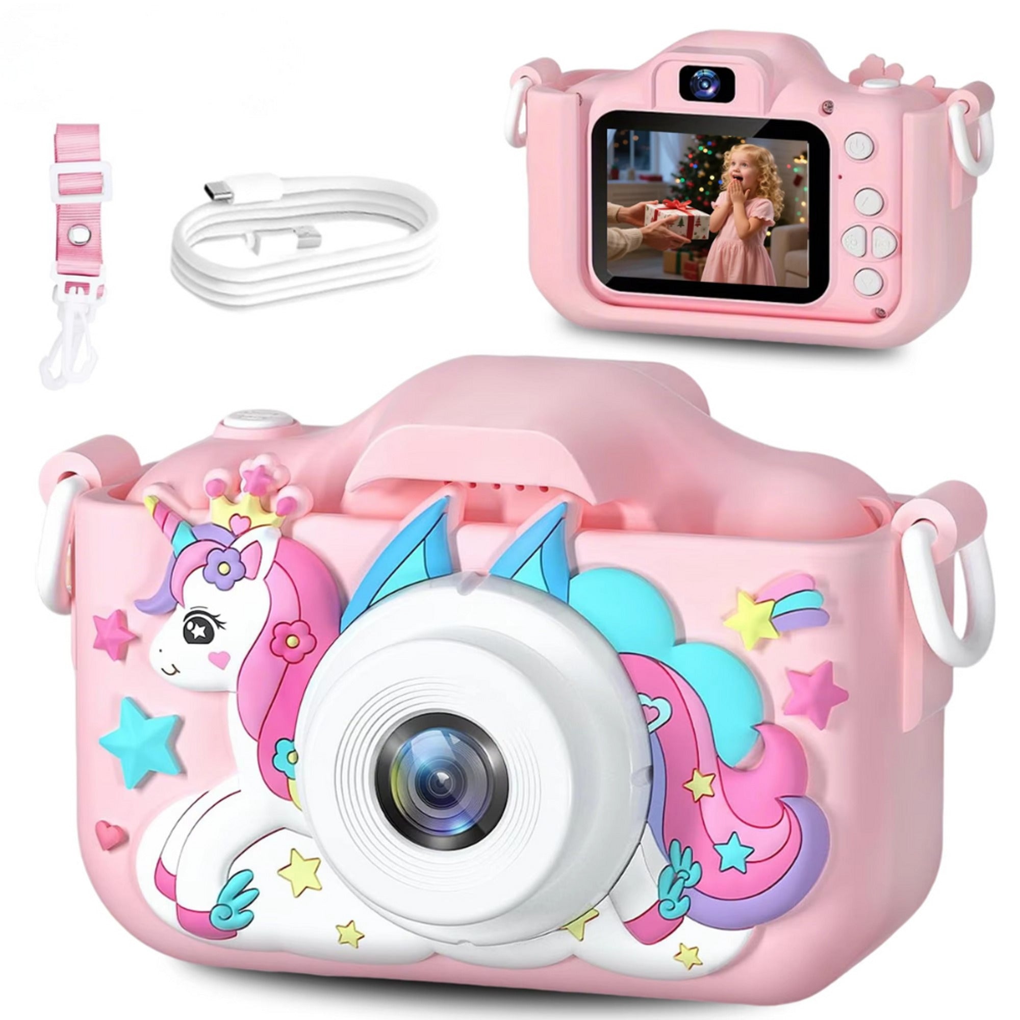 Children's Camera With Unicorn Design 32GB Rechargeable HD Video Recorder For Kids - Image 1