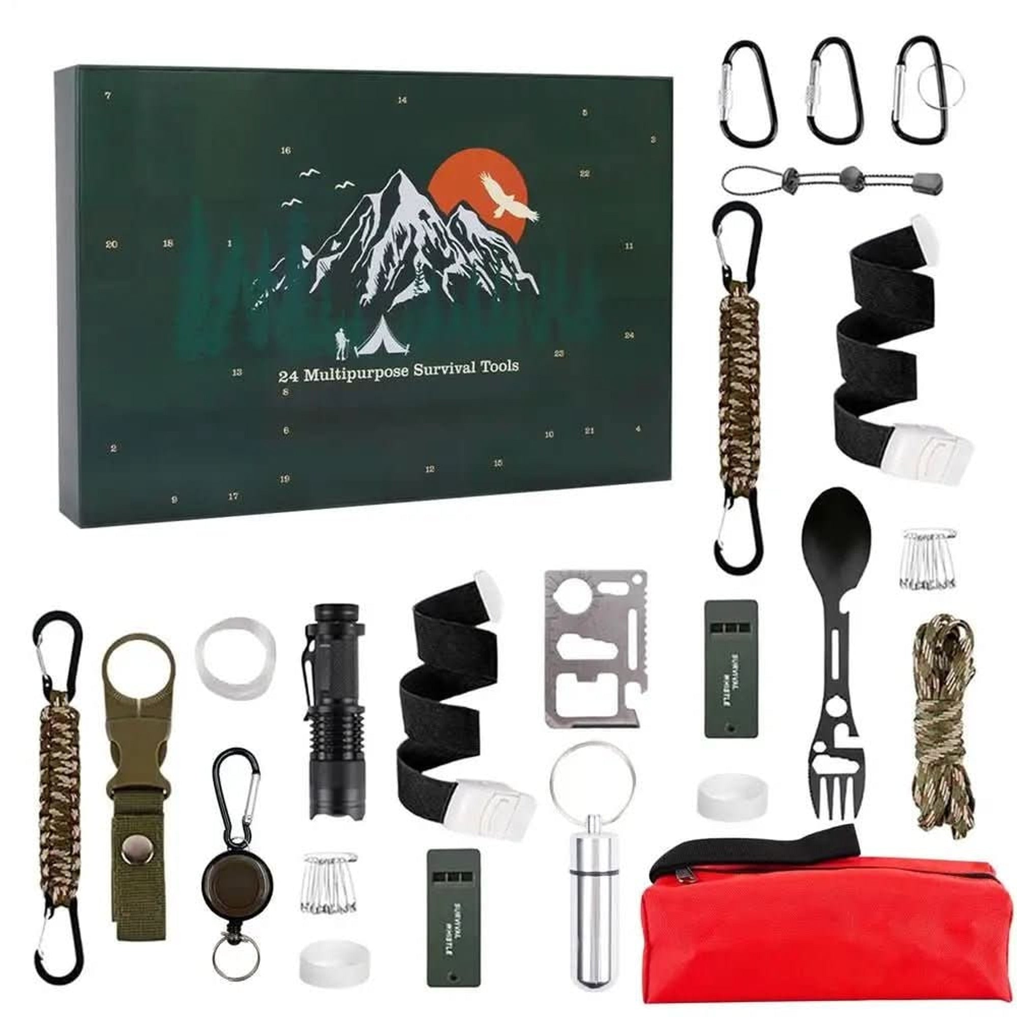 Christmas Advent Calendar With 24 Outdoor Tools For Men - Image 2
