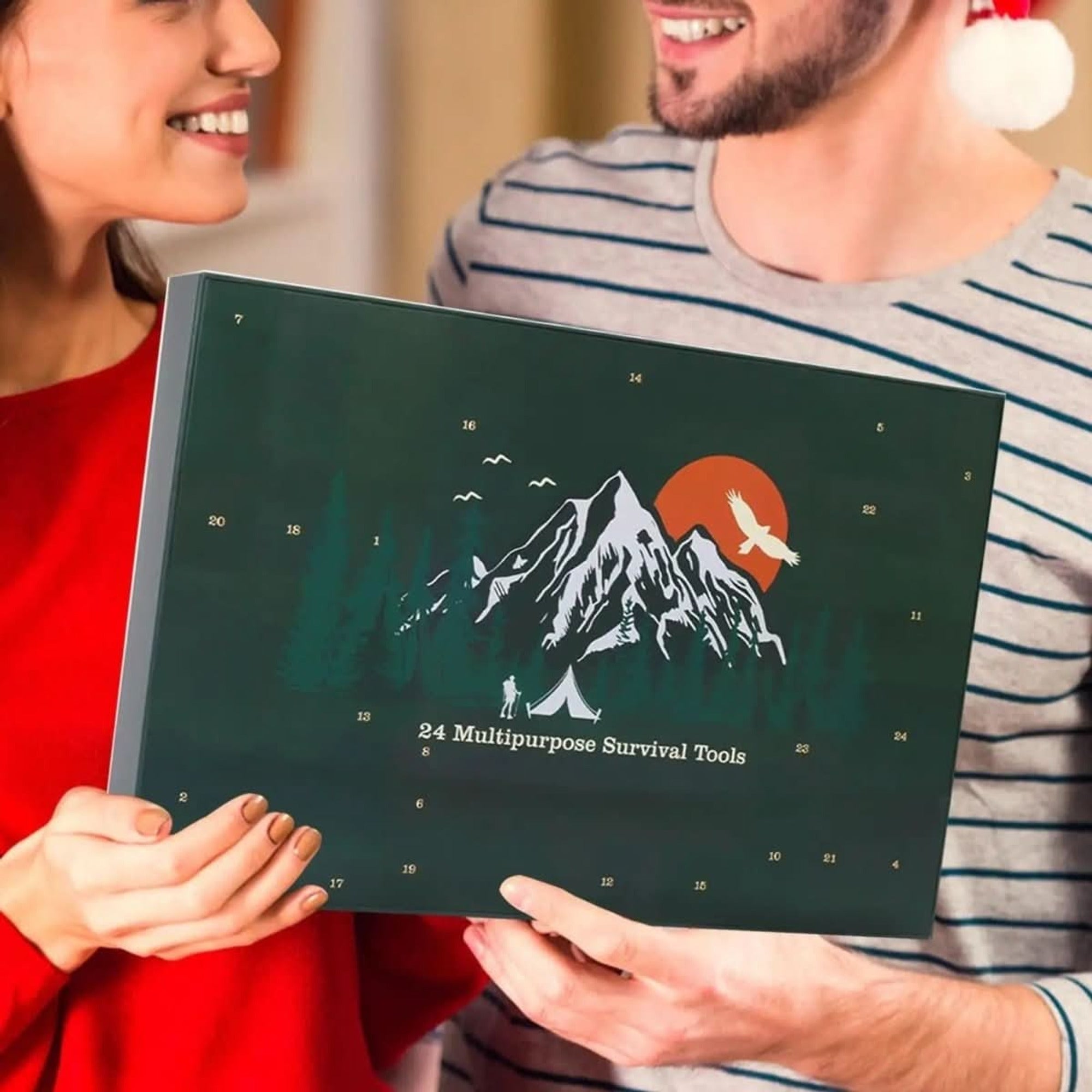 Christmas Advent Calendar With 24 Outdoor Tools For Men - Image 3