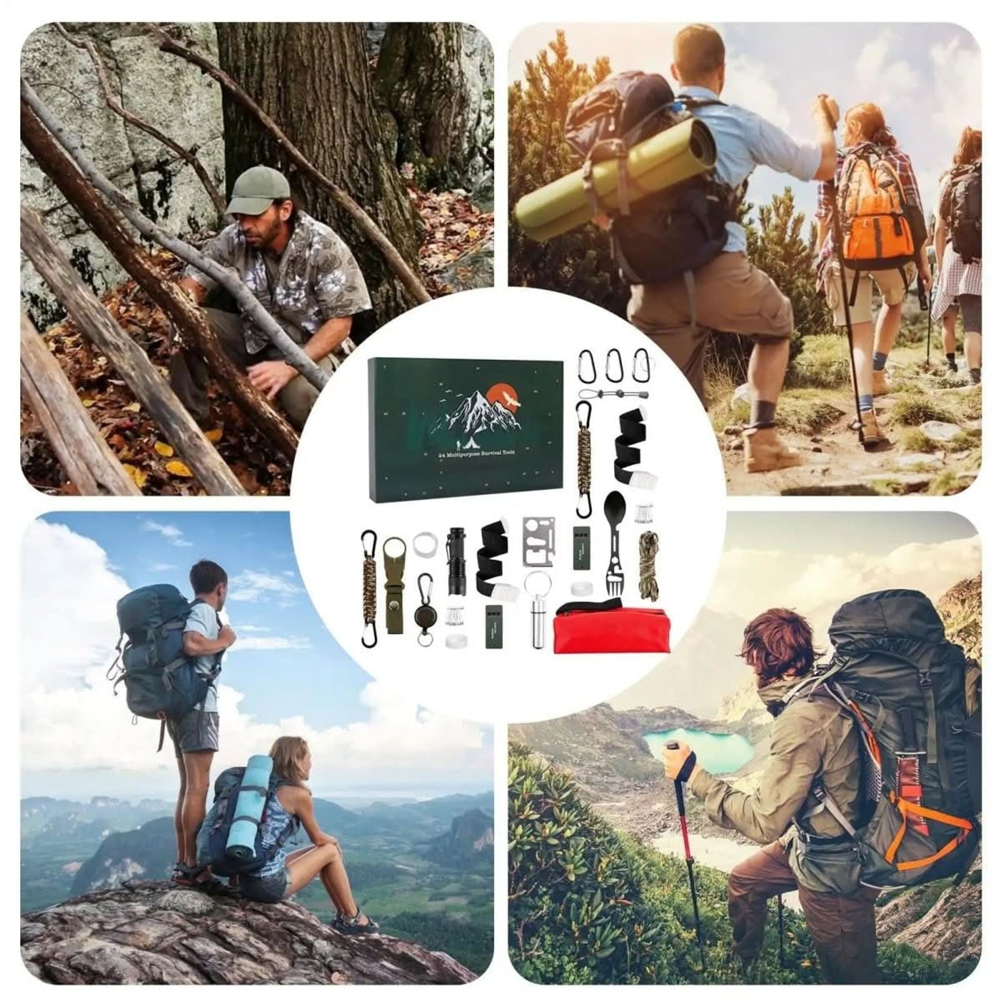 Christmas Advent Calendar With 24 Outdoor Tools For Men - Image 6