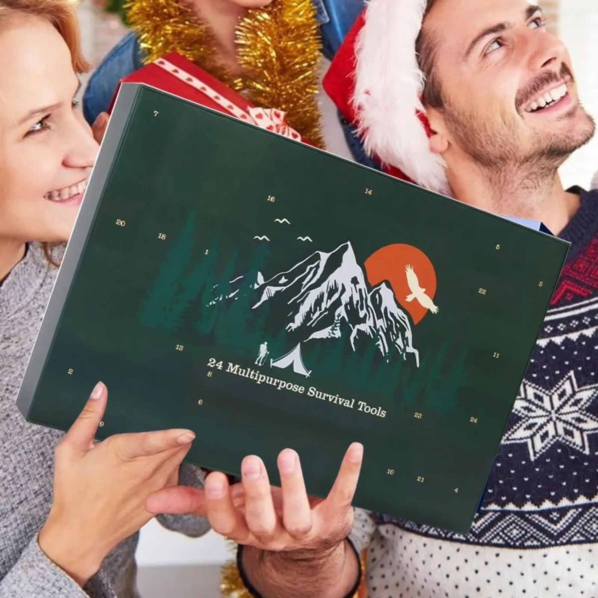 Christmas Advent Calendar With 24 Outdoor Tools For Men - Image 7