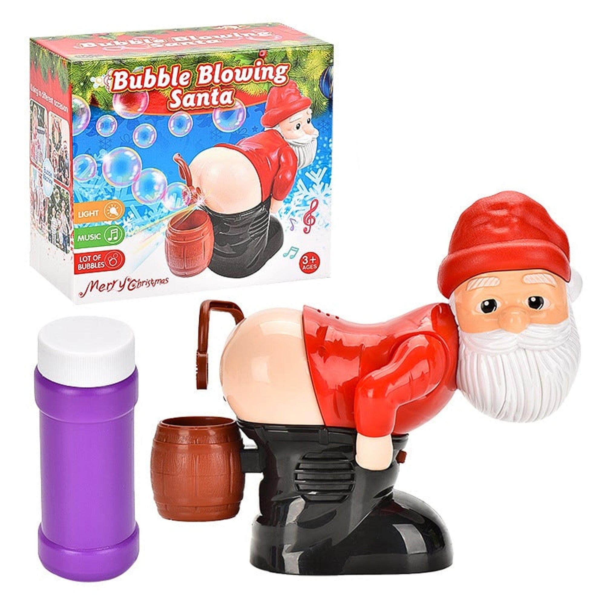 Christmas Bubble Machine With Music Colourful Lights And Safe Fragrant Bubble Liquid For Family Holiday Fun - Image 7