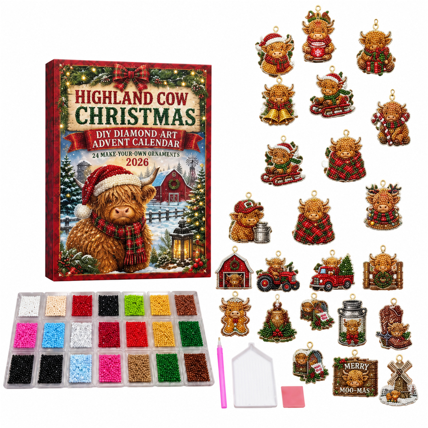 Christmas Diamond Art Calendar With Diy Advent Designs - Image 1
