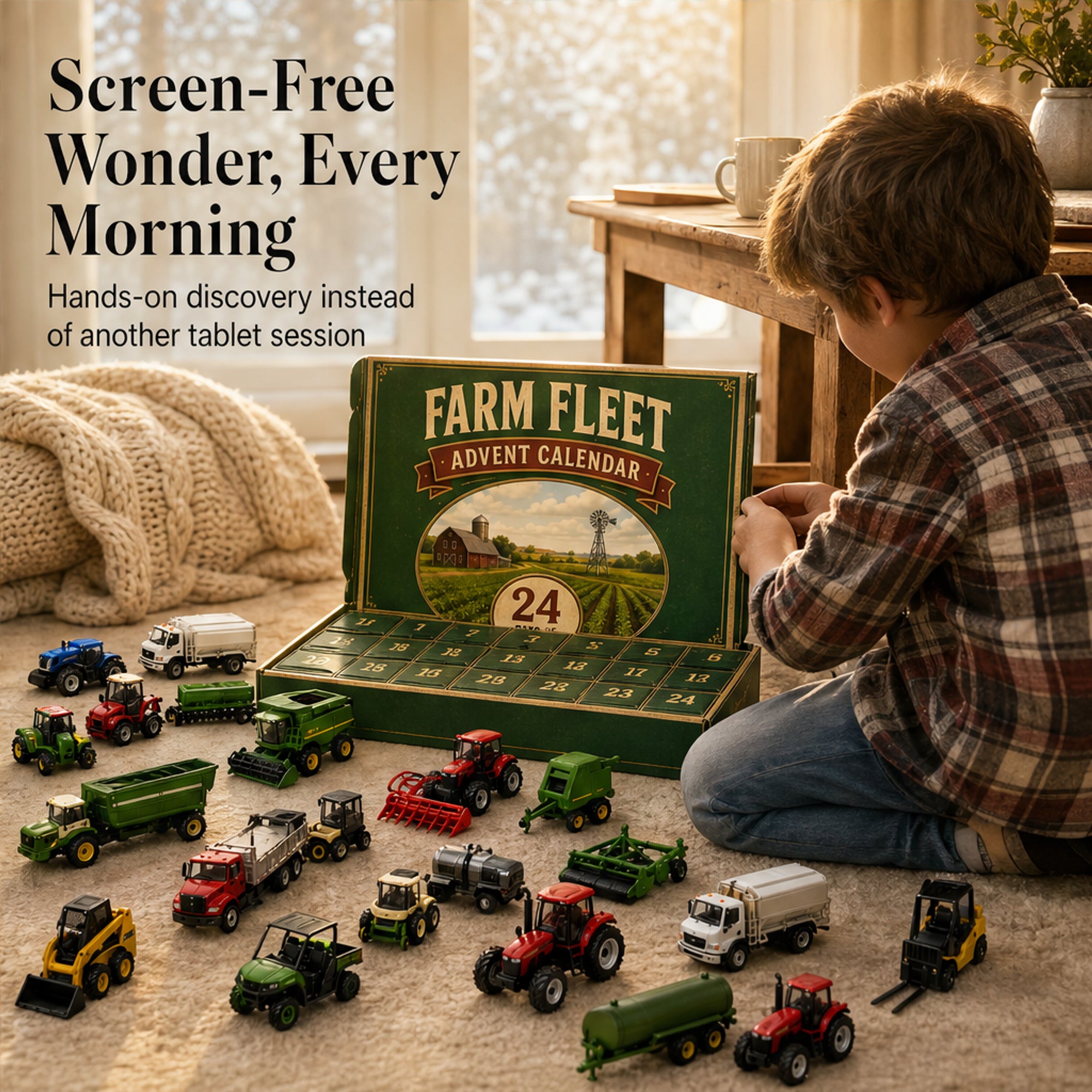 Christmas Farm Vehicle Advent Calendar 24 Day Surprise Tractor Fleet In Keepsake Box - Image 5