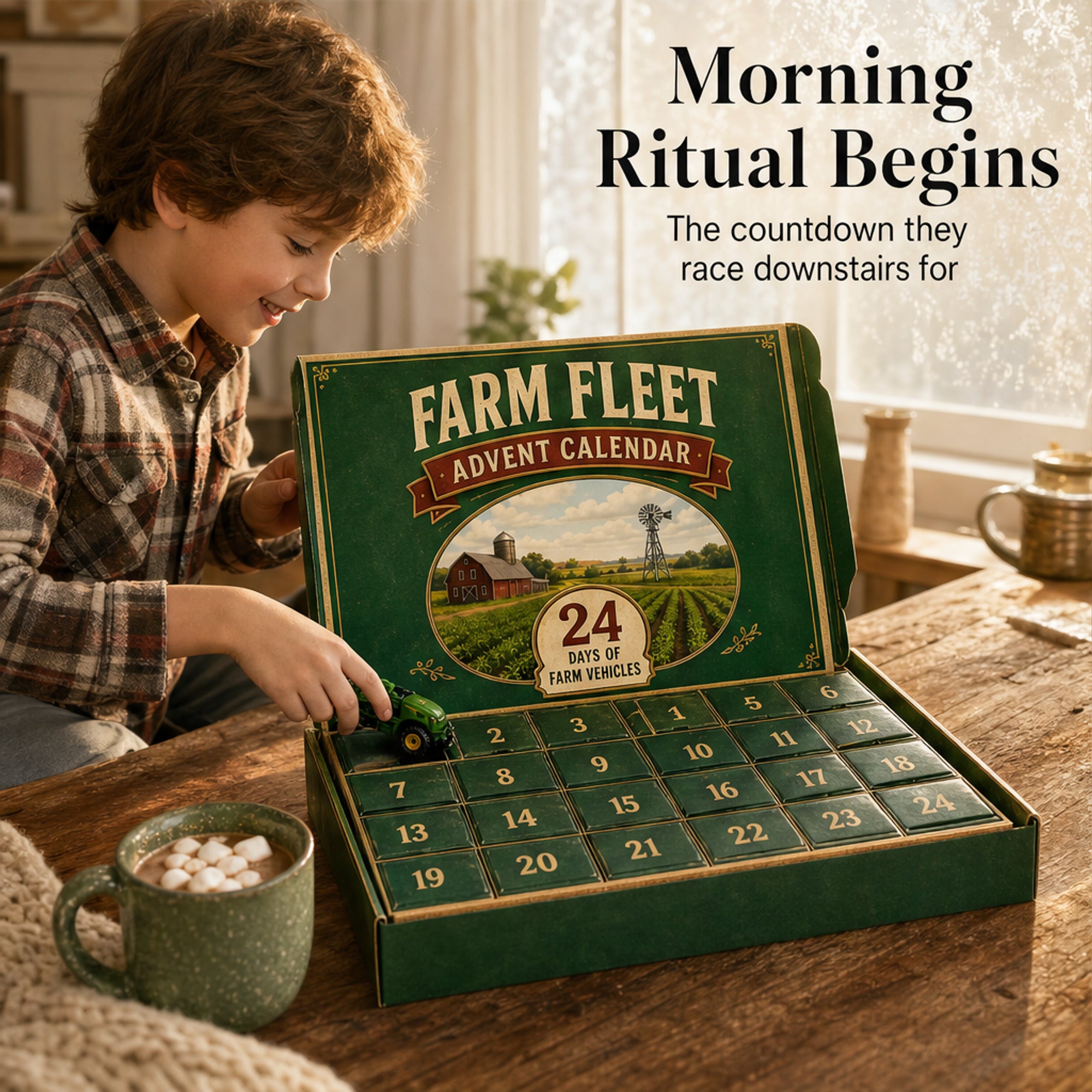 Christmas Farm Vehicle Advent Calendar 24 Day Surprise Tractor Fleet In Keepsake Box - Image 7
