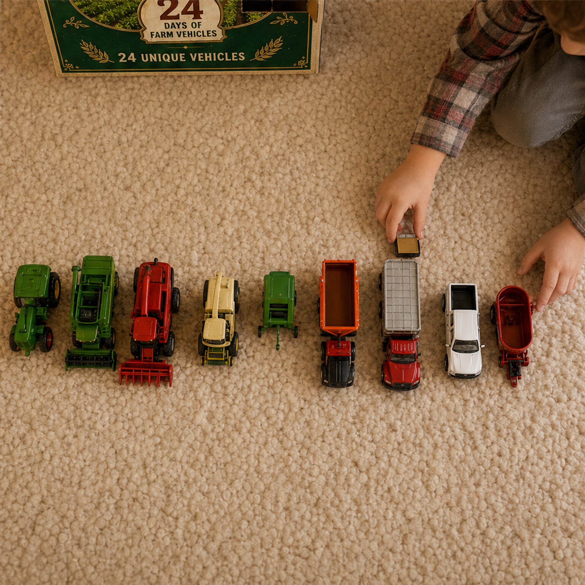 Christmas Farm Vehicle Advent Calendar 24 Day Surprise Tractor Fleet In Keepsake Box - Image 8