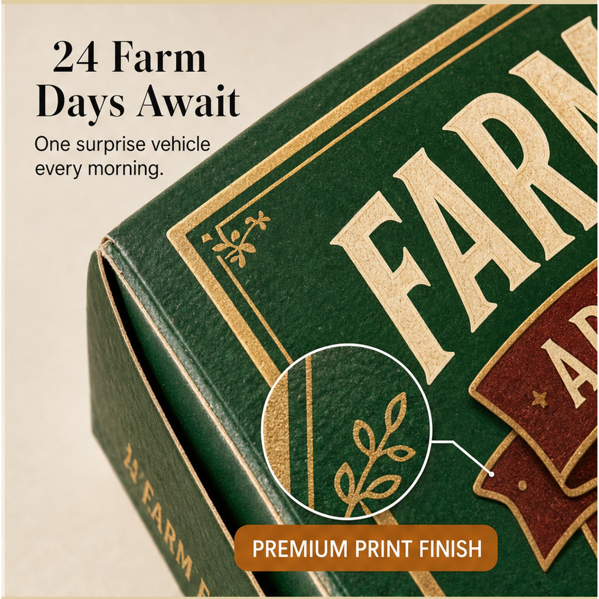 Christmas Farm Vehicle Advent Calendar 24 Day Surprise Tractor Fleet In Keepsake Box - Image 1