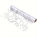 Christmas Linen Table Runner With Elegant Golden Star Organza Design - Image 7