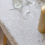 Christmas Linen Table Runner With Elegant Golden Star Organza Design - Image 6