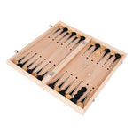 Christmas Travel Chess Set 3 In 1 Wooden Backgammon Checkers & Chess Board Game - Image 6