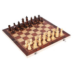 Christmas Travel Chess Set 3 In 1 Wooden Backgammon Checkers & Chess Board Game - Image 4