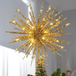 Christmas Tree Topper With Starburst Design And Warm White LED Lights - Image 3