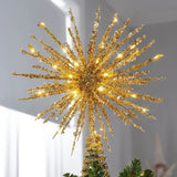 Christmas Tree Topper With Starburst Design And Warm White LED Lights - Image 3