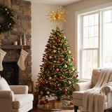 Christmas Tree Topper With Starburst Design And Warm White LED Lights - Image 2
