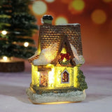 Christmas Village Decoration Set With 6 Snow-Covered Houses And Warm LED Lighting - Image 6