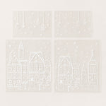 Christmas Window Sticker Set With Static Cling Village Design - Image 8