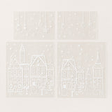 Christmas Window Sticker Set With Static Cling Village Design - Image 8