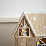 Christmas Wooden Advent Calendar With 24 Compartments And Warm LED Light - Image 4