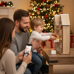 Christmas Wooden Advent Calendar With 24 Compartments And Warm LED Light - Image 8