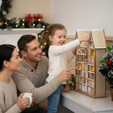 Christmas Wooden Advent Calendar With 24 Compartments And Warm LED Light - Image 9