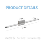 Chrome LED Vanity Light With Acrylic Panel - Image 4