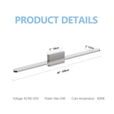 Chrome LED Vanity Light With Acrylic Panel - Image 4