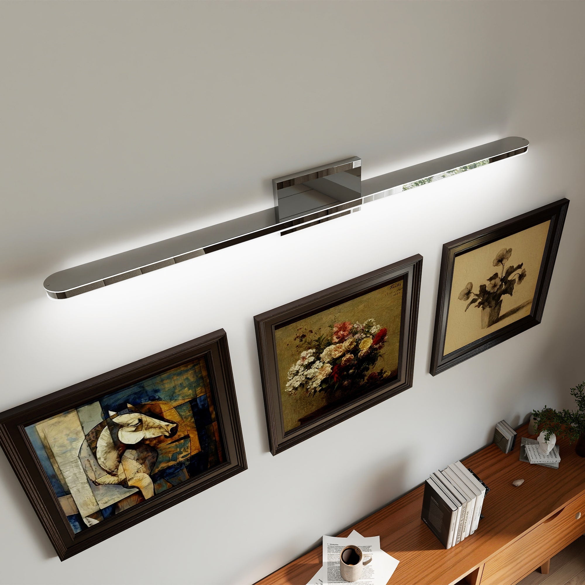 Chrome LED Vanity Light With Acrylic Panel - Image 5