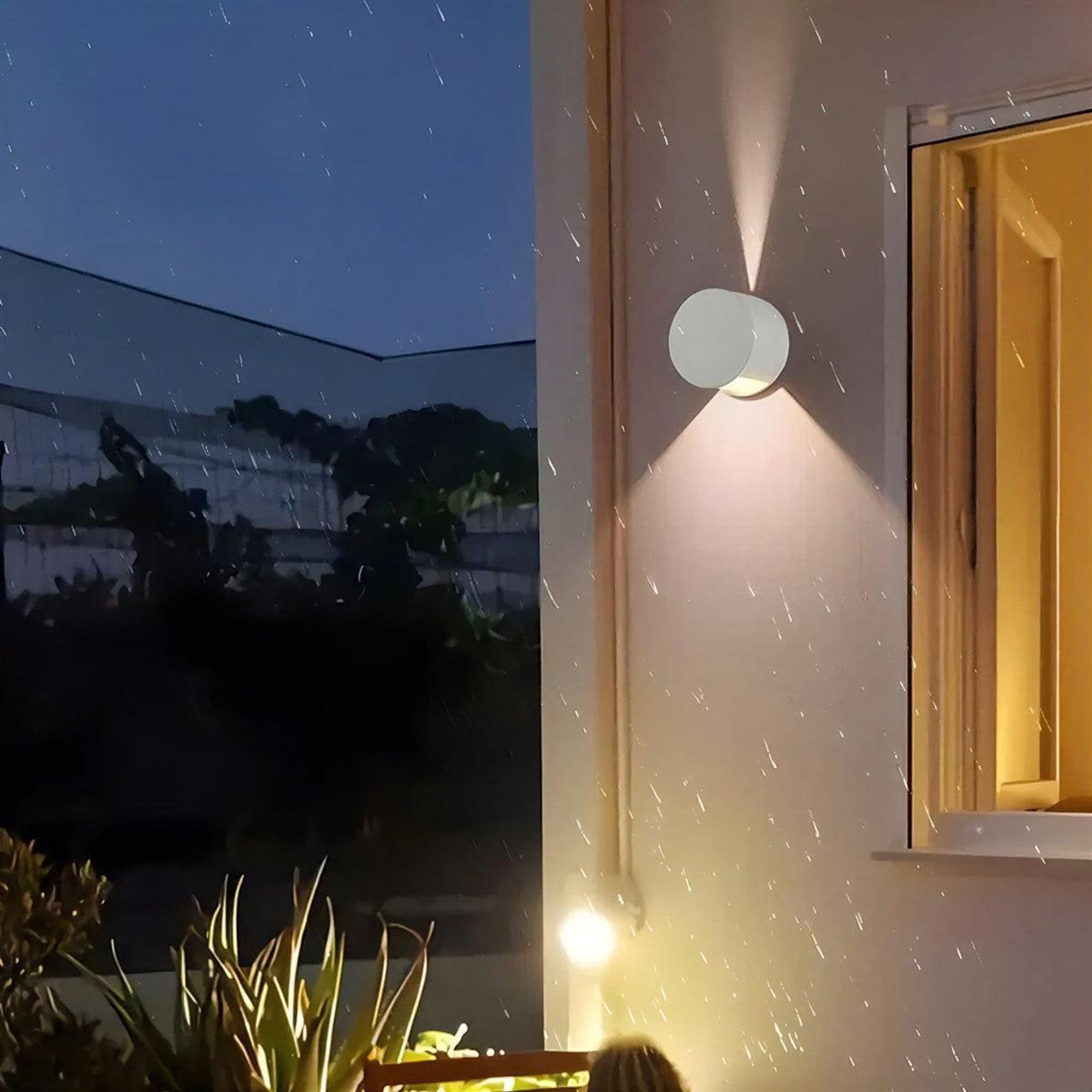 Circular Outdoor Wall Light With Dual-beam Illumination For Porch And Garden Enhances Ambiance While Improving Visibility - Image 5