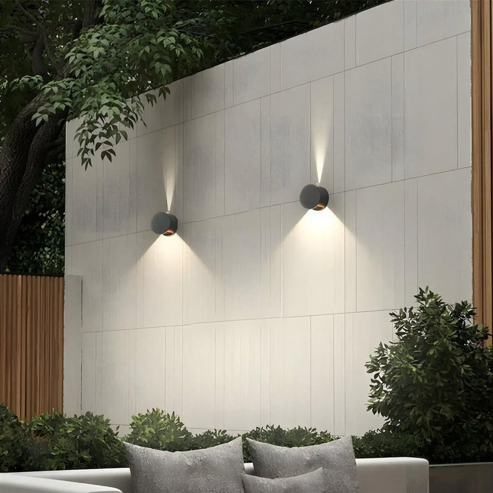 Circular Outdoor Wall Light With Dual-beam Illumination For Porch And Garden Enhances Ambiance While Improving Visibility - Image 4