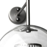 Clear Glass Globe Sconces With Cylindrical Inner Cage - Image 5