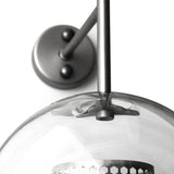 Clear Glass Globe Sconces With Cylindrical Inner Cage - Image 5