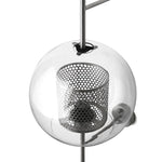 Clear Glass Globe Sconces With Cylindrical Inner Cage - Image 6