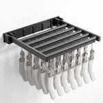Clothes Drying Rack with Streamlined Foldable Design and Wall-Mounted - studio
