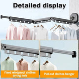 Clothes Drying Rack With 360° Rotation And Telescopic Extension Space-Saving Design For Indoor Use - Image 4