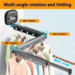 Clothes Drying Rack With 360° Rotation And Telescopic Extension Space-Saving Design For Indoor Use - Image 3