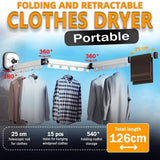 Clothes Drying Rack With 360° Rotation And Telescopic Extension Space-Saving Design For Indoor Use - Image 7