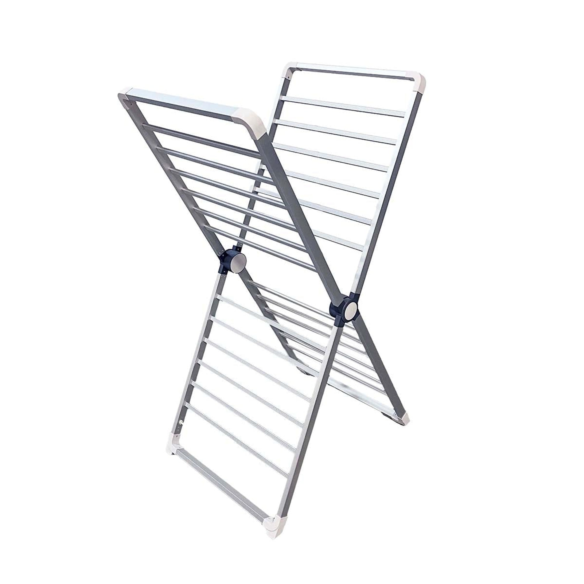 Clothes Drying Rack With Aluminum Frame Garment Space-Saving Vertical Design Folds Completely Flat - Image 2