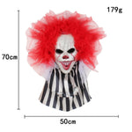Clown Mask Hanging Halloween Decorations Wreath - Image 2