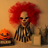Clown Mask Hanging Halloween Decorations Wreath - Image 3