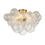 Cluster Ceiling Lights Modern Chandelier Semi Flush Mount Glass Bubble Design - Image 19